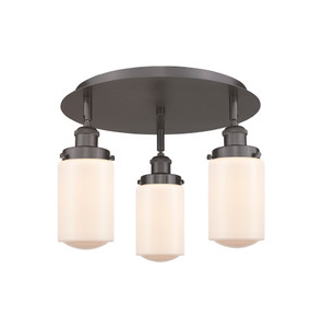 Dover - 3 Light - 16 inch - Oil Rubbed Bronze - Flush Mount (916-3C-OB-G311)
