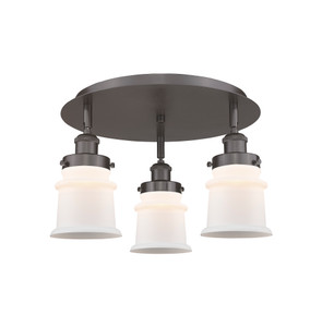 Canton - 3 Light - 17 inch - Oil Rubbed Bronze - Flush Mount (916-3C-OB-G181S)