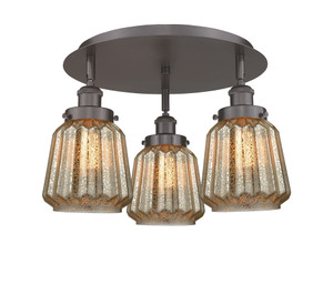 Chatham - 3 Light - 19 inch - Oil Rubbed Bronze - Flush Mount (916-3C-OB-G146)