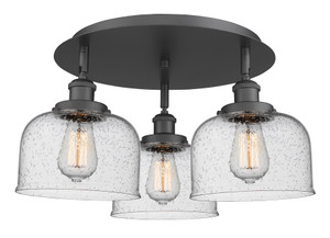 Cone - 3 Light - 20 inch - Matte Black - Flush Mount (916-3C-BK-G74)