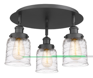 Bell - 3 Light - 17 inch - Matte Black - Flush Mount (916-3C-BK-G513)