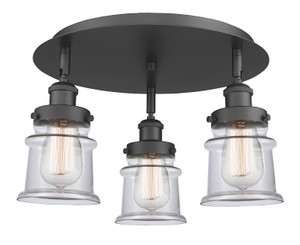 Canton - 3 Light - 17 inch - Matte Black - Flush Mount (916-3C-BK-G182S)