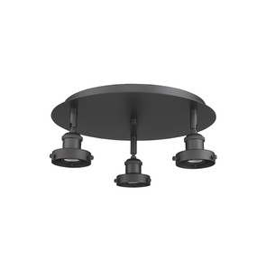Ballston Urban - 3 Light - 15 inch - Matte Black - Flush Mount (916-3C-BK)