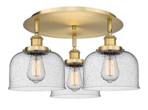 Cone - 3 Light - 20 inch - Brushed Brass - Flush Mount (916-3C-BB-G74)
