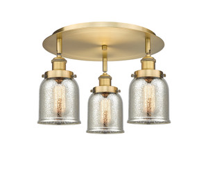 Cone - 3 Light - 17 inch - Brushed Brass - Flush Mount (916-3C-BB-G58)