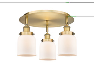 Cone - 3 Light - 17 inch - Brushed Brass - Flush Mount (916-3C-BB-G51)