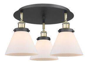 Cone - 3 Light - 20 inch - Black Antique Brass - Flush Mount (916-3C-BAB-G41)