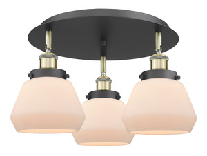 Fulton - 3 Light - 19 inch - Black Antique Brass - Flush Mount (916-3C-BAB-G171)