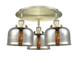 Cone - 3 Light - 20 inch - Antique Brass - Flush Mount (916-3C-AB-G78)