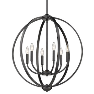 Colson BLK 6 Light Chandelier in Matte Black (3167-6 BLK) Colson BLK 6 Light Chandelier in Matte Black (3167-6 BLK)