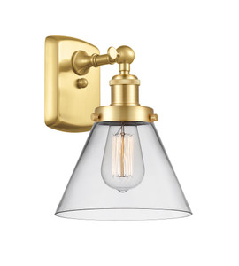 Cone - 1 Light - 8 inch - Satin Gold - Sconce (916-1W-SG-G42)