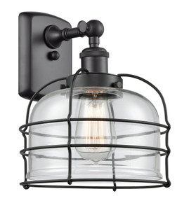Bell Cage - 1 Light - 8 inch - Matte Black - Sconce (916-1W-BK-G72-CE)