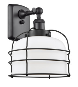 Bell Cage - 1 Light - 8 inch - Matte Black - Sconce (916-1W-BK-G71-CE-LED)