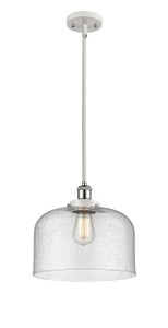 Bell - 1 Light - 12 inch - White Polished Chrome - Mini Pendant (916-1S-WPC-G74-L-LED)