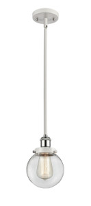 Beacon - 1 Light - 6 inch - White Polished Chrome - Mini Pendant (916-1S-WPC-G202-6)