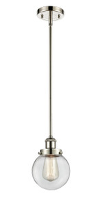 Beacon - 1 Light - 6 inch - Polished Nickel - Mini Pendant (916-1S-PN-G202-6-LED) Beacon - 1 Light - 6 inch - Polished Nickel - Mini Pendant (916-1S-PN-G202-6-LED)