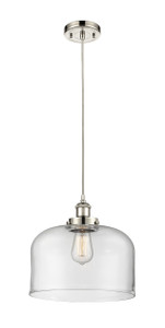 Bell - 1 Light - 12 inch - Polished Nickel - Cord hung - Mini Pendant (916-1P-PN-G72-L)