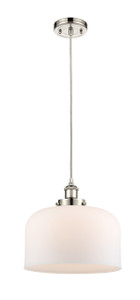 Bell - 1 Light - 12 inch - Polished Nickel - Cord hung - Mini Pendant (916-1P-PN-G71-L-LED)