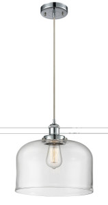Bell - 1 Light - 12 inch - Polished Chrome - Cord hung - Mini Pendant (916-1P-PC-G72-L)