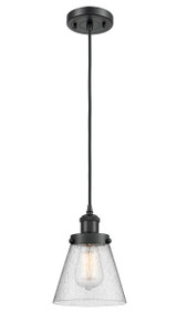 Cone - 1 Light - 6 inch - Matte Black - Cord hung - Mini Pendant (916-1P-BK-G64-LED)