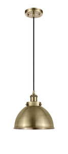 Derby - 1 Light - 10 inch - Antique Brass - Cord hung - Mini Pendant (916-1P-AB-MFD-10-AB-LED)