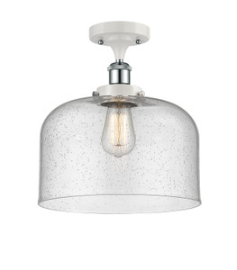 Bell - 1 Light - 12 inch - White Polished Chrome - Semi-Flush Mount (916-1C-WPC-G74-L-LED)