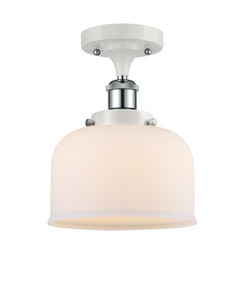 Bell - 1 Light - 8 inch - White Polished Chrome - Semi-Flush Mount (916-1C-WPC-G71)