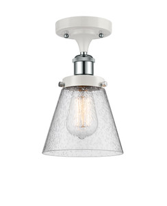 Cone - 1 Light - 6 inch - White Polished Chrome - Semi-Flush Mount (916-1C-WPC-G64)