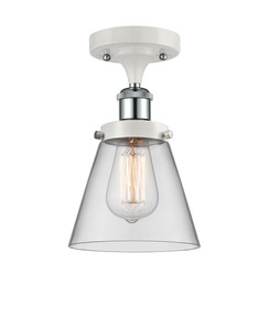 Cone - 1 Light - 6 inch - White Polished Chrome - Semi-Flush Mount (916-1C-WPC-G62)