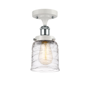 Bell - 1 Light - 5 inch - White Polished Chrome - Semi-Flush Mount (916-1C-WPC-G513)