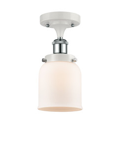 Bell - 1 Light - 5 inch - White Polished Chrome - Semi-Flush Mount (916-1C-WPC-G51-LED)