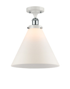 Cone - 1 Light - 12 inch - White Polished Chrome - Semi-Flush Mount (916-1C-WPC-G41-L)