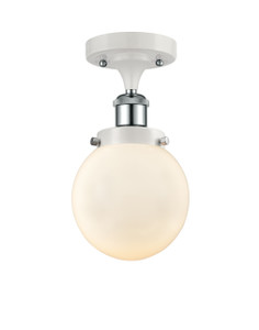 Beacon - 1 Light - 6 inch - White Polished Chrome - Semi-Flush Mount (916-1C-WPC-G201-6-LED)