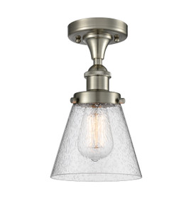 Cone - 1 Light - 6 inch - Brushed Satin Nickel - Flush Mount (916-1C-SN-G64-LED)