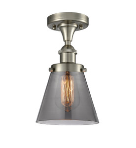 Cone - 1 Light - 6 inch - Brushed Satin Nickel - Flush Mount (916-1C-SN-G63)