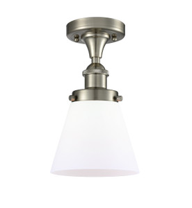 Cone - 1 Light - 6 inch - Brushed Satin Nickel - Flush Mount (916-1C-SN-G61)