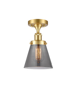 Cone - 1 Light - 6 inch - Satin Gold - Flush Mount (916-1C-SG-G63)