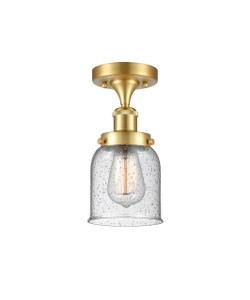 Bell - 1 Light - 5 inch - Satin Gold - Semi-Flush Mount (916-1C-SG-G54)