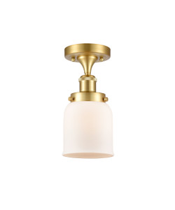 Bell - 1 Light - 5 inch - Satin Gold - Semi-Flush Mount (916-1C-SG-G51)