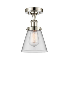 Cone - 1 Light - 6 inch - Polished Nickel - Semi-Flush Mount (916-1C-PN-G62-LED)