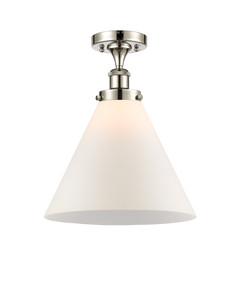 Cone - 1 Light - 12 inch - Polished Nickel - Semi-Flush Mount (916-1C-PN-G41-L-LED)