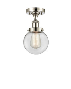 Beacon - 1 Light - 6 inch - Polished Nickel - Semi-Flush Mount (916-1C-PN-G202-6)