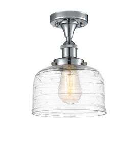 Bell - 1 Light - 8 inch - Polished Chrome - Semi-Flush Mount (916-1C-PC-G713-LED)