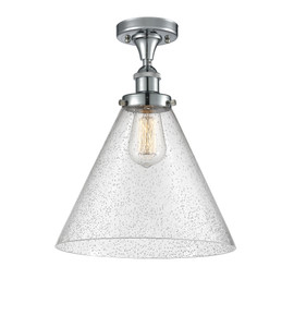 Cone - 1 Light - 12 inch - Polished Chrome - Semi-Flush Mount (916-1C-PC-G44-L-LED)