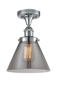 Cone - 1 Light - 8 inch - Polished Chrome - Semi-Flush Mount (916-1C-PC-G43-LED)