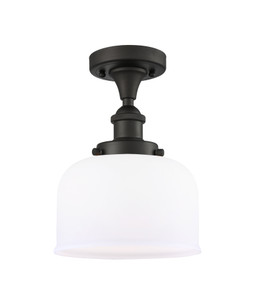 Bell - 1 Light - 8 inch - Oil Rubbed Bronze - Semi-Flush Mount (916-1C-OB-G71-LED)
