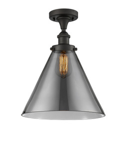 Cone - 1 Light - 12 inch - Oil Rubbed Bronze - Semi-Flush Mount (916-1C-OB-G43-L)