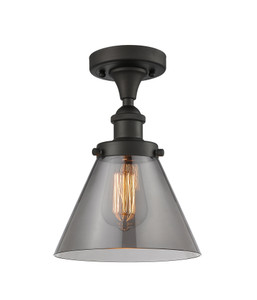 Cone - 1 Light - 8 inch - Oil Rubbed Bronze - Semi-Flush Mount (916-1C-OB-G43)