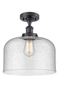 Bell - 1 Light - 12 inch - Matte Black - Semi-Flush Mount (916-1C-BK-G74-L)