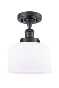 Bell - 1 Light - 8 inch - Matte Black - Semi-Flush Mount (916-1C-BK-G71-LED)